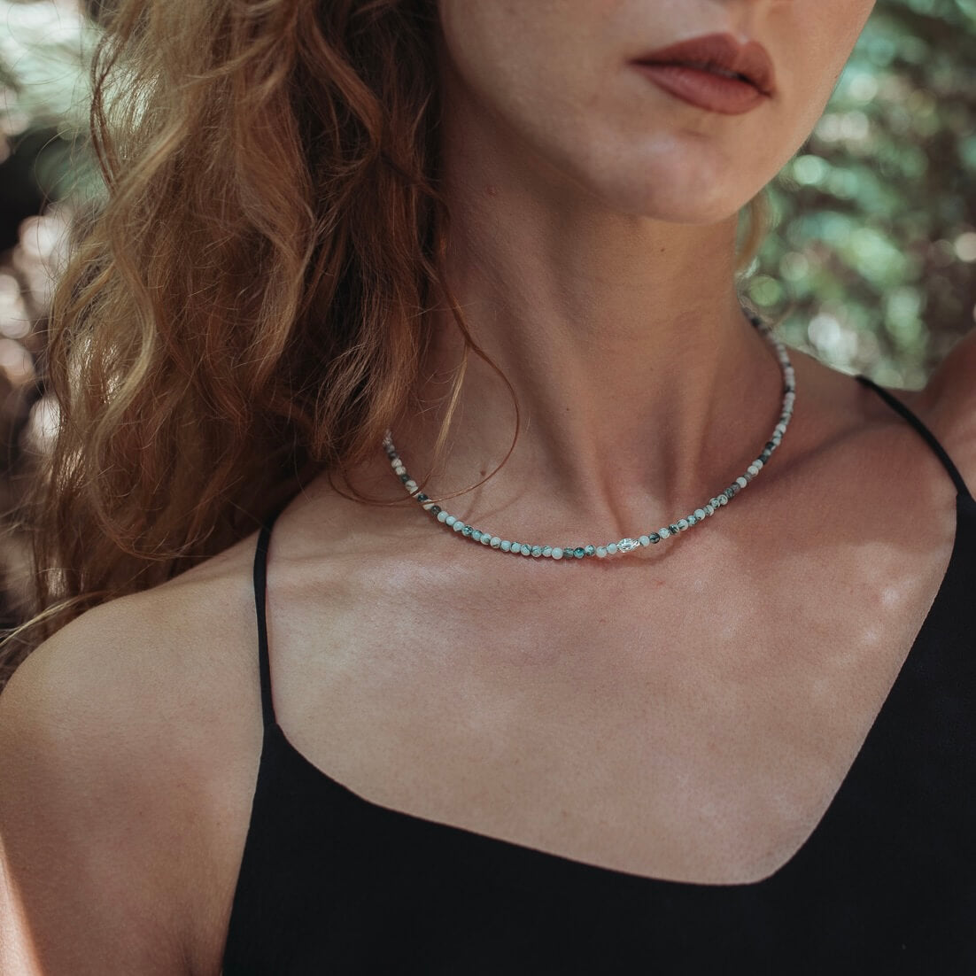 THE DAINTY- Silver- Tree Agate- NECKLACE - Headless Nation