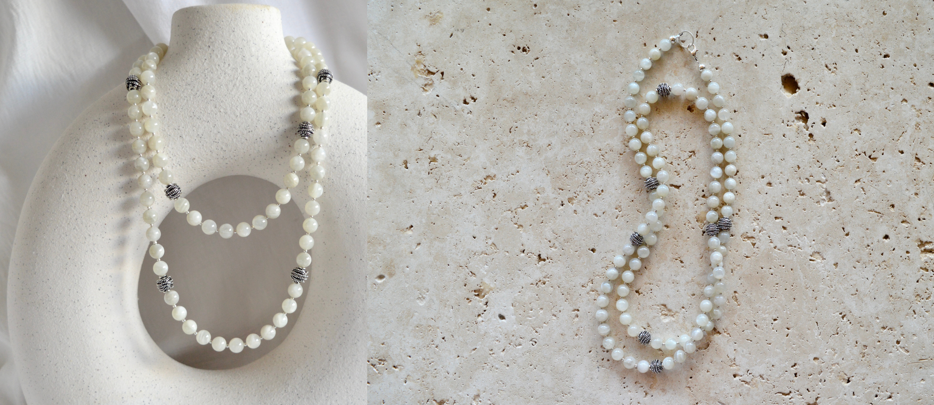 LONG BEADED NECKLACES