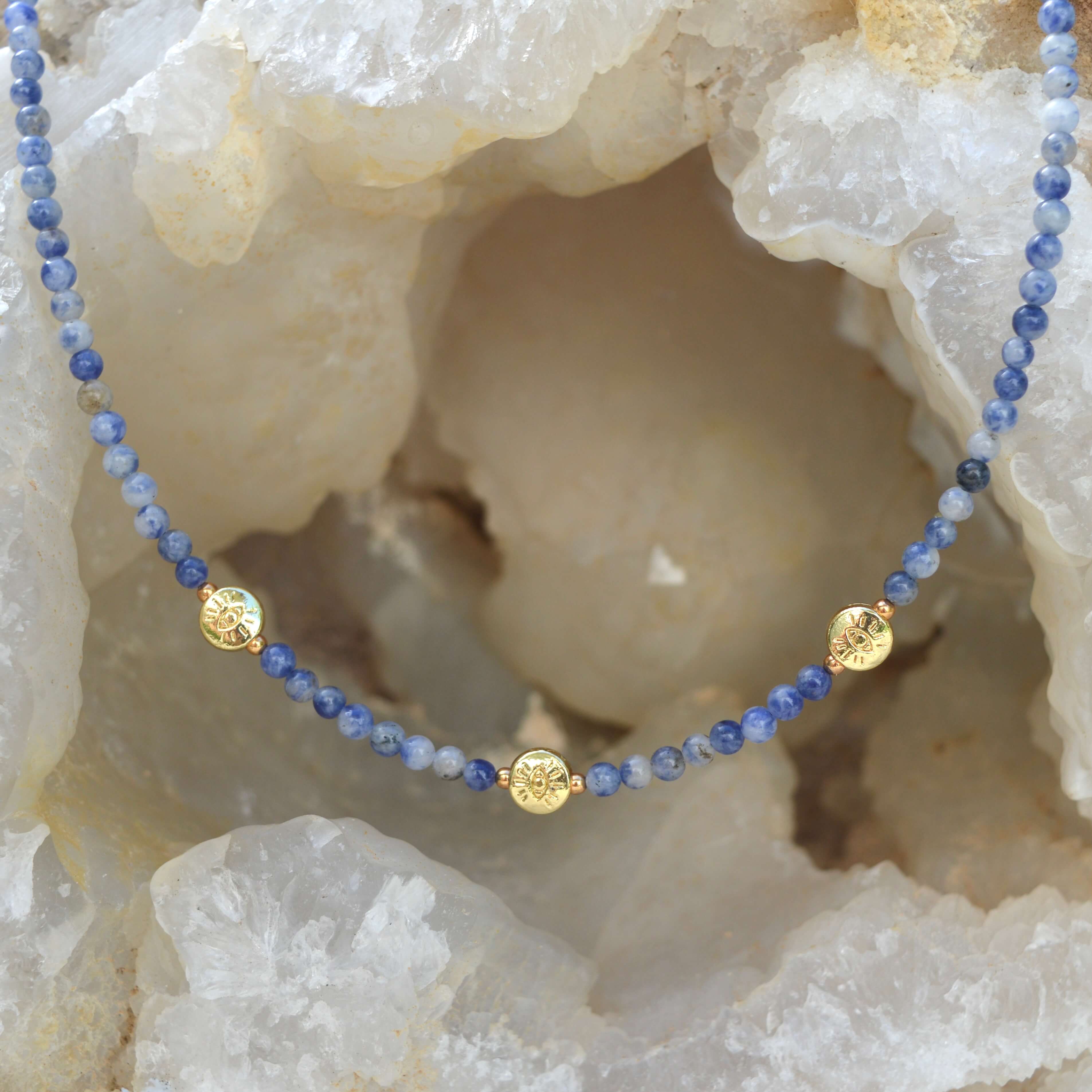 THE DAINTY- EYES- Blue Aventurine- NECKLACE - Headless Nation