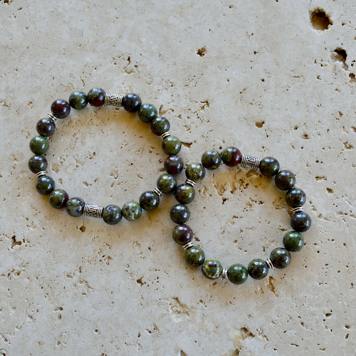 BLOODSTONE BEADED BRACELET - LUCID COLLECTION - Headless Nation