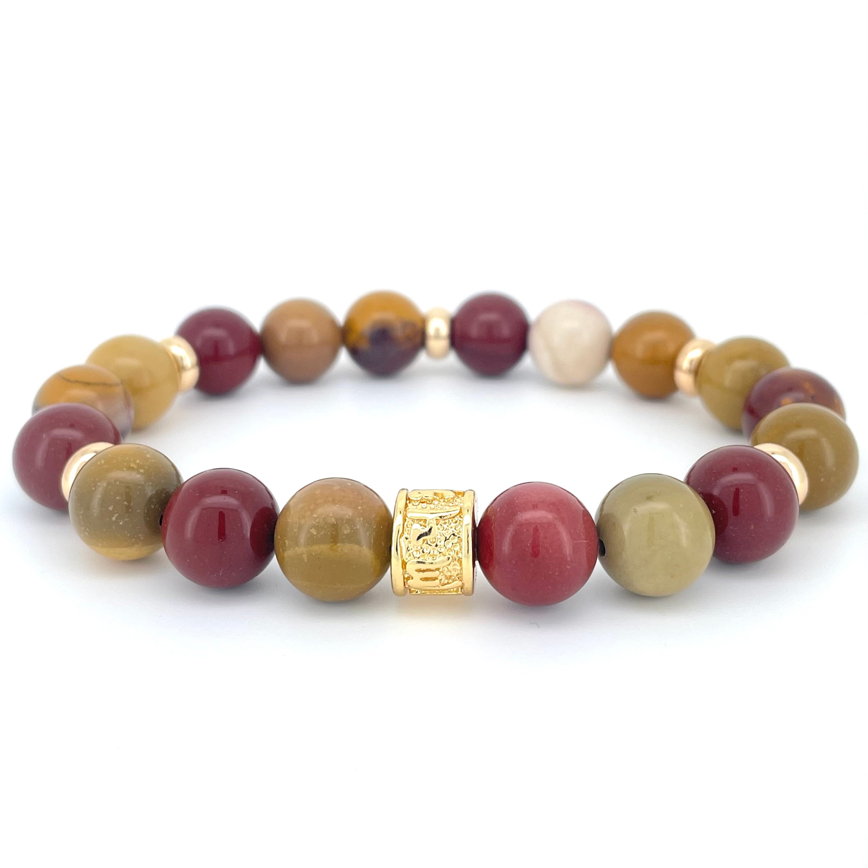 MOOKAITE & GOLD BEADED BRACELET - HALCYON COLLECTION - Headless Nation