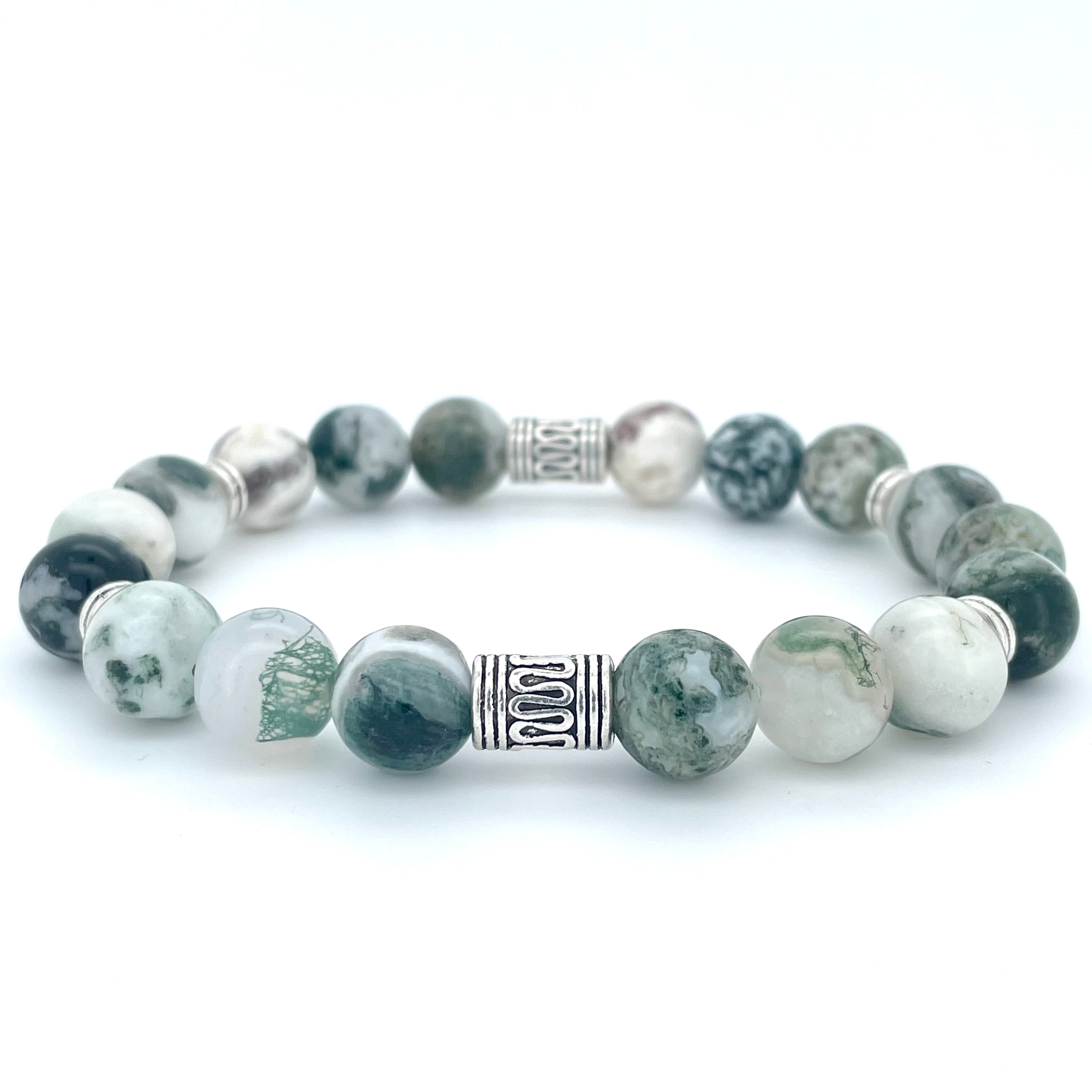 TREE AGATE BEADED BRACELET - LUCID COLLECTION - Headless Nation