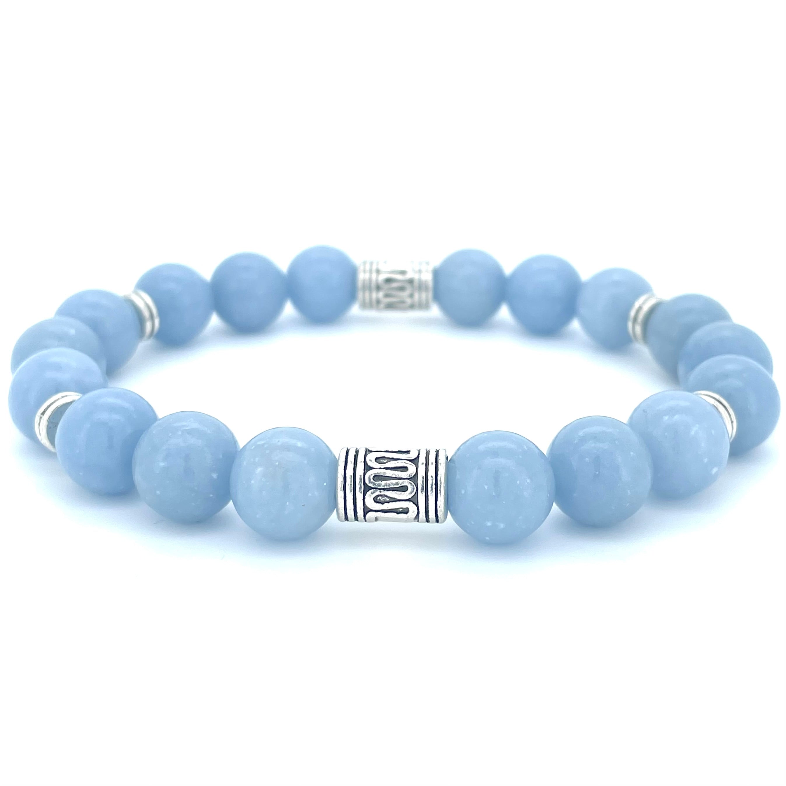 ANGELITE BEADED BRACELET - LUCID COLLECTION - Headless Nation