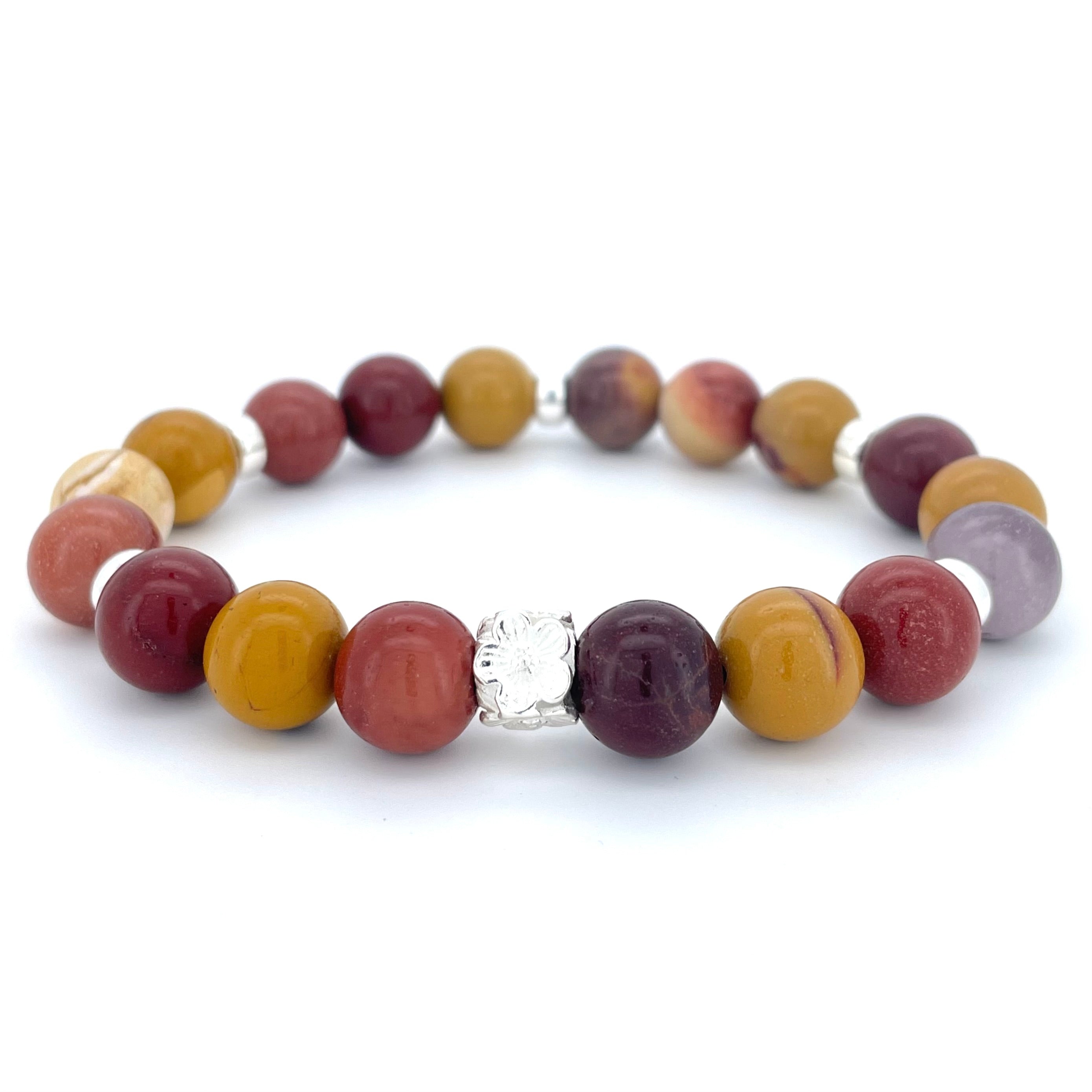 MOOKAITE & STERLING SILVER BEADED BRACELET- - Headless Nation