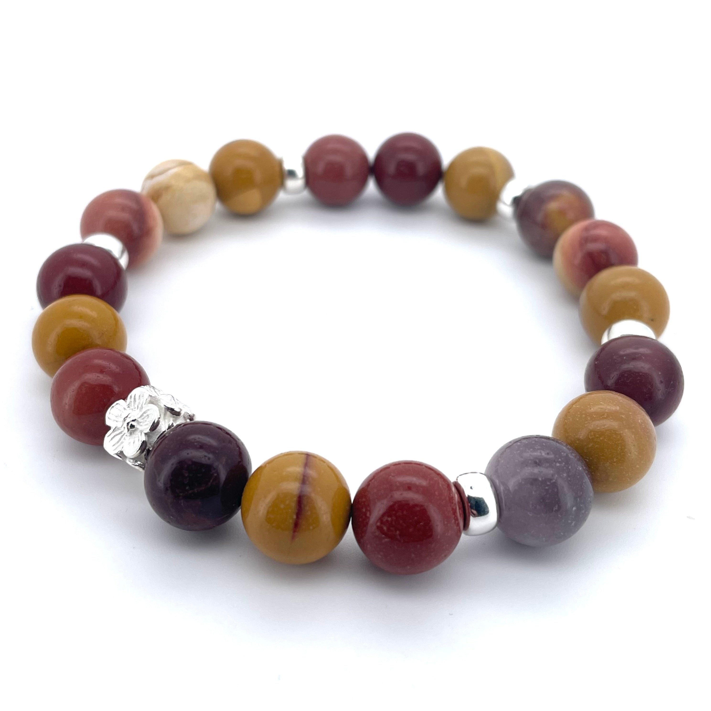 MOOKAITE & STERLING SILVER BEADED BRACELET- - Headless Nation