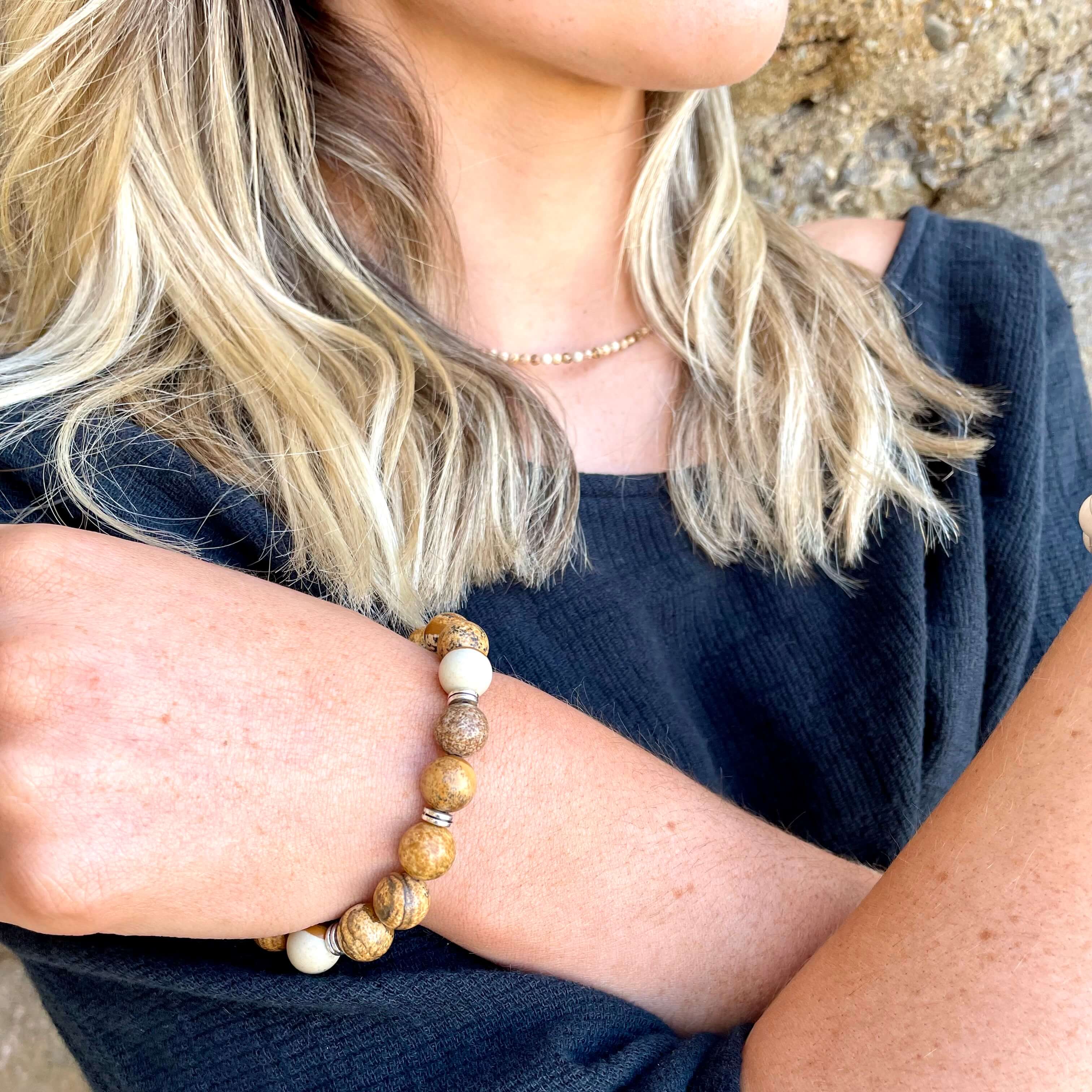 PICTURE JASPER BEADED BRACELET - LUCID COLLECTION - Headless Nation