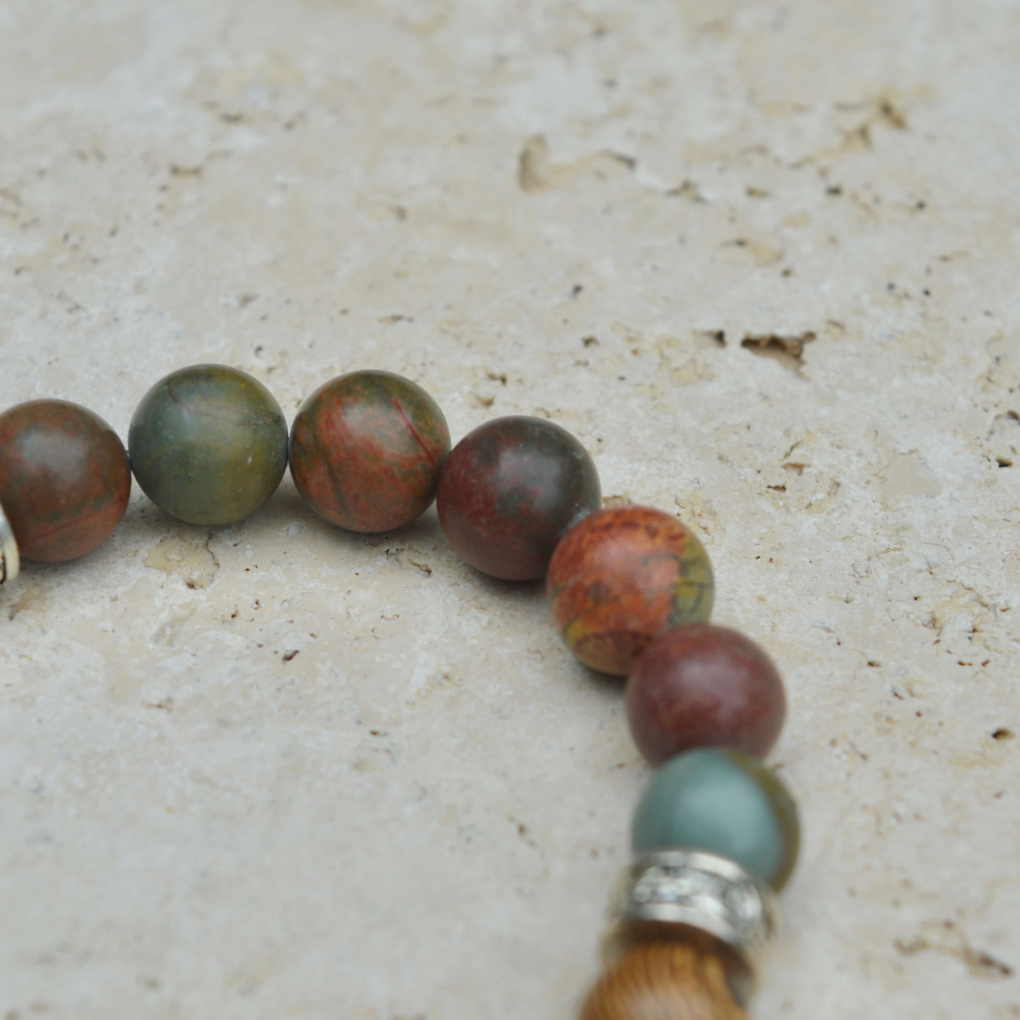 PICASSO JASPER & WOOD BEADED BRACELET - Headless Nation