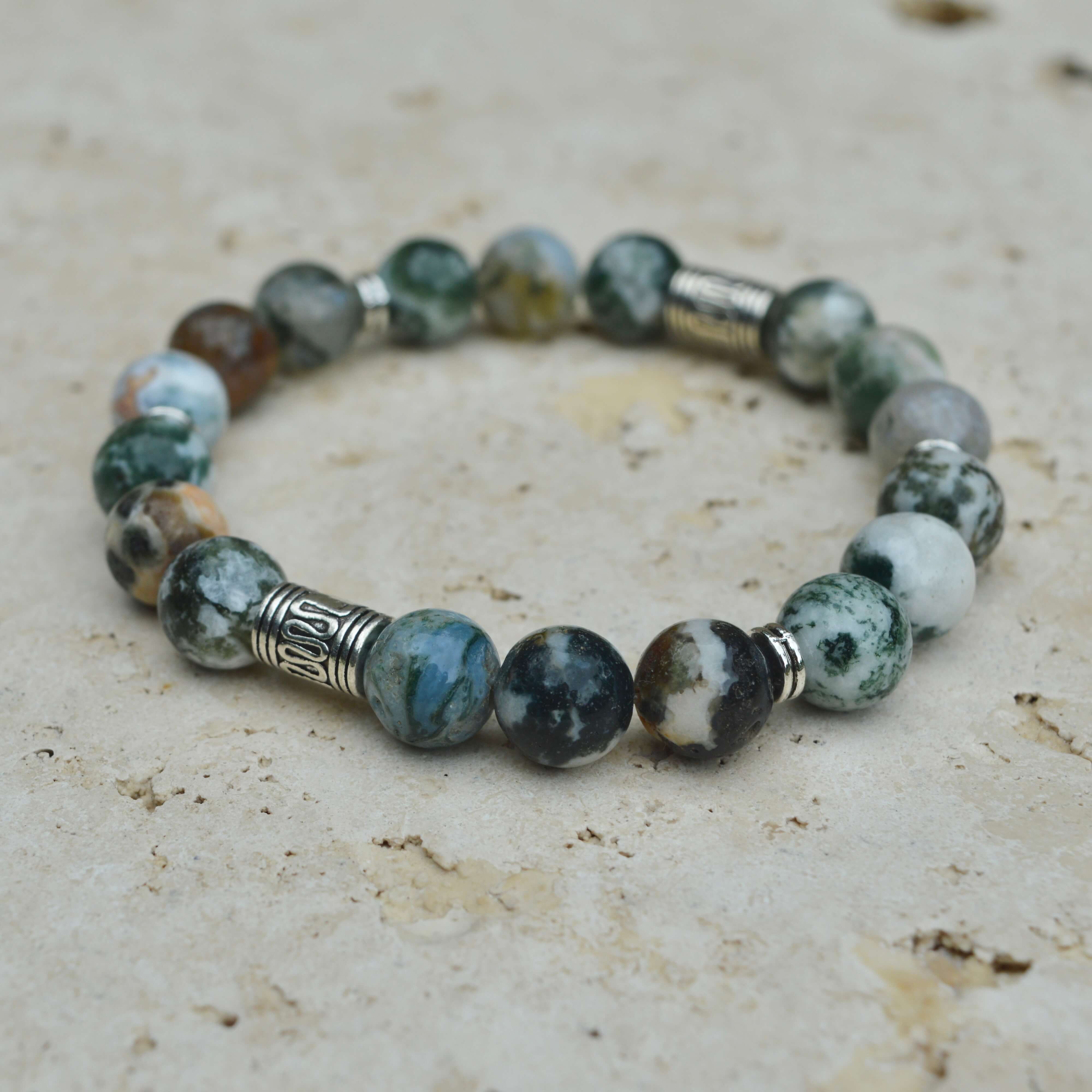 TREE AGATE BEADED BRACELET - LUCID COLLECTION - Headless Nation