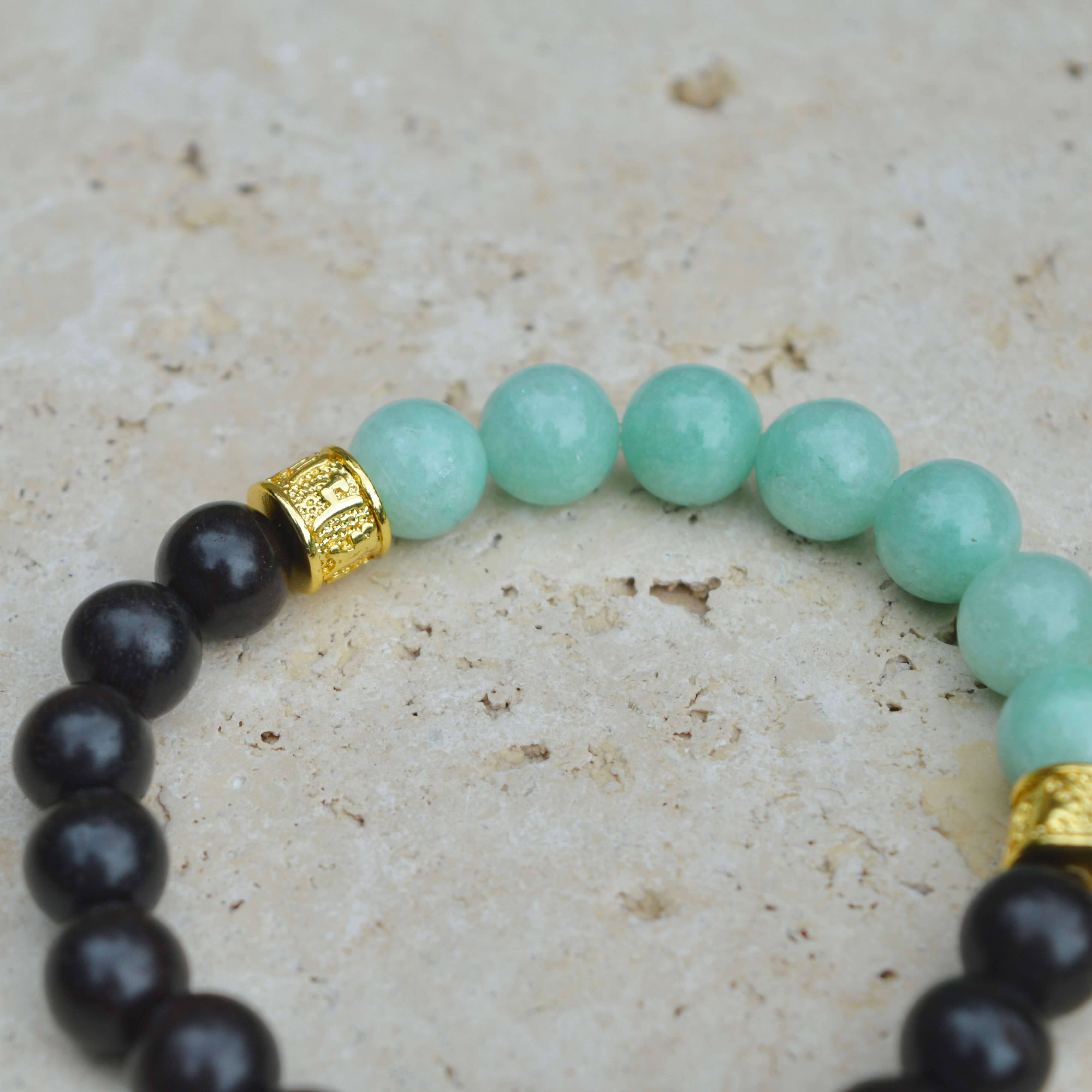 JADE & EBONY WOODEN BEADED BRACELET - Headless Nation