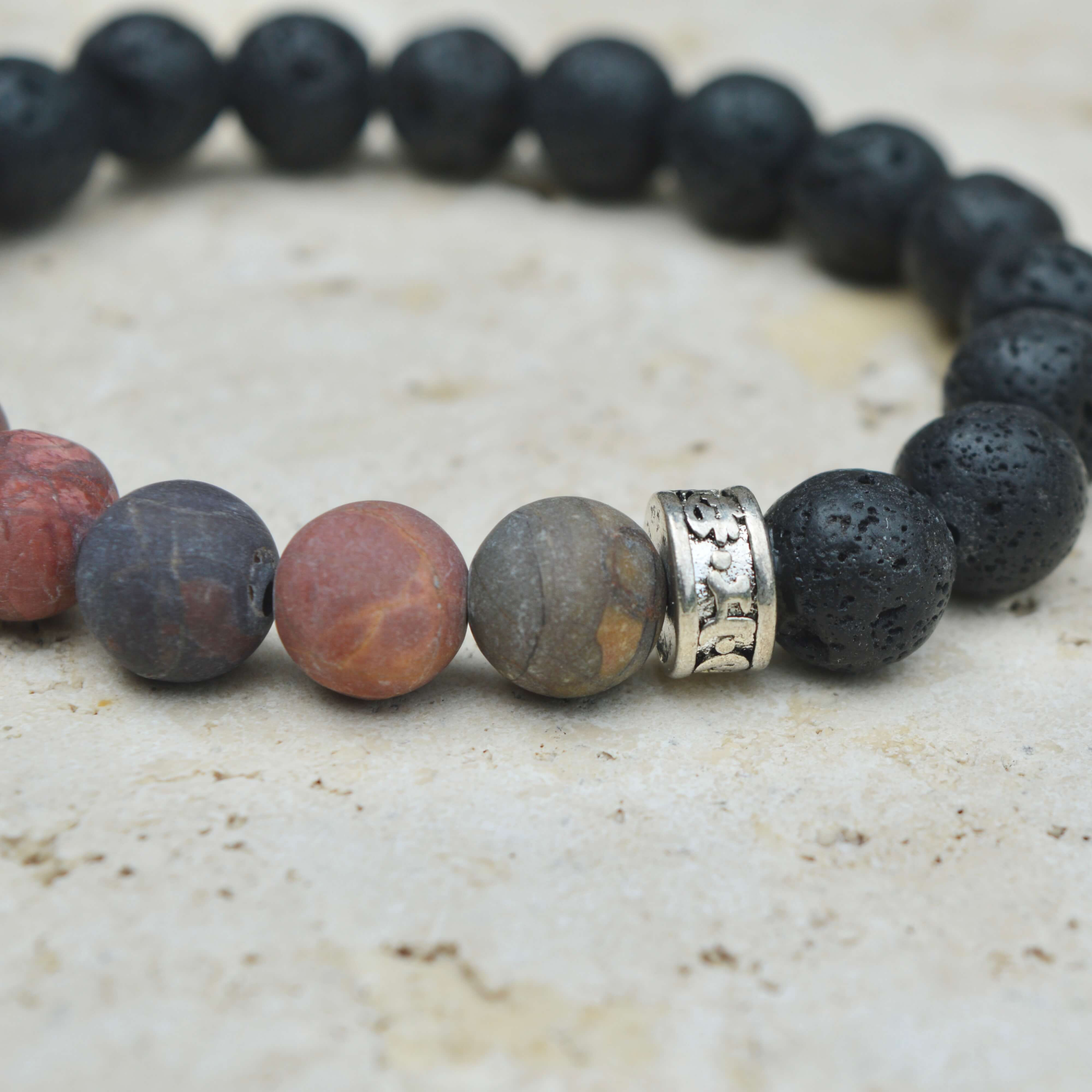 PICASSO JASPER & LAVA STONE BEADED BRACELET - PANCA COLLECTION - Headless Nation