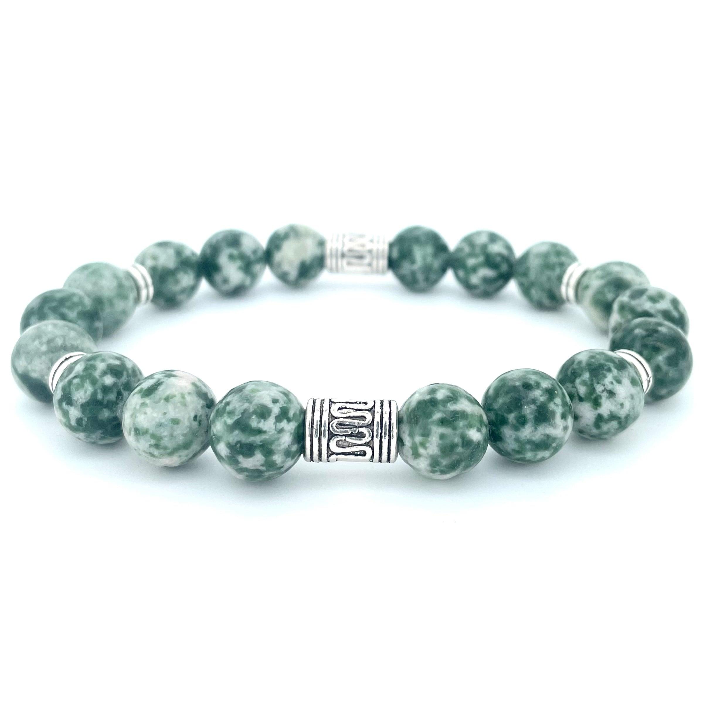 GREENSPOT JASPER BEADED BRACELET - LUCID COLLECTION - Headless Nation