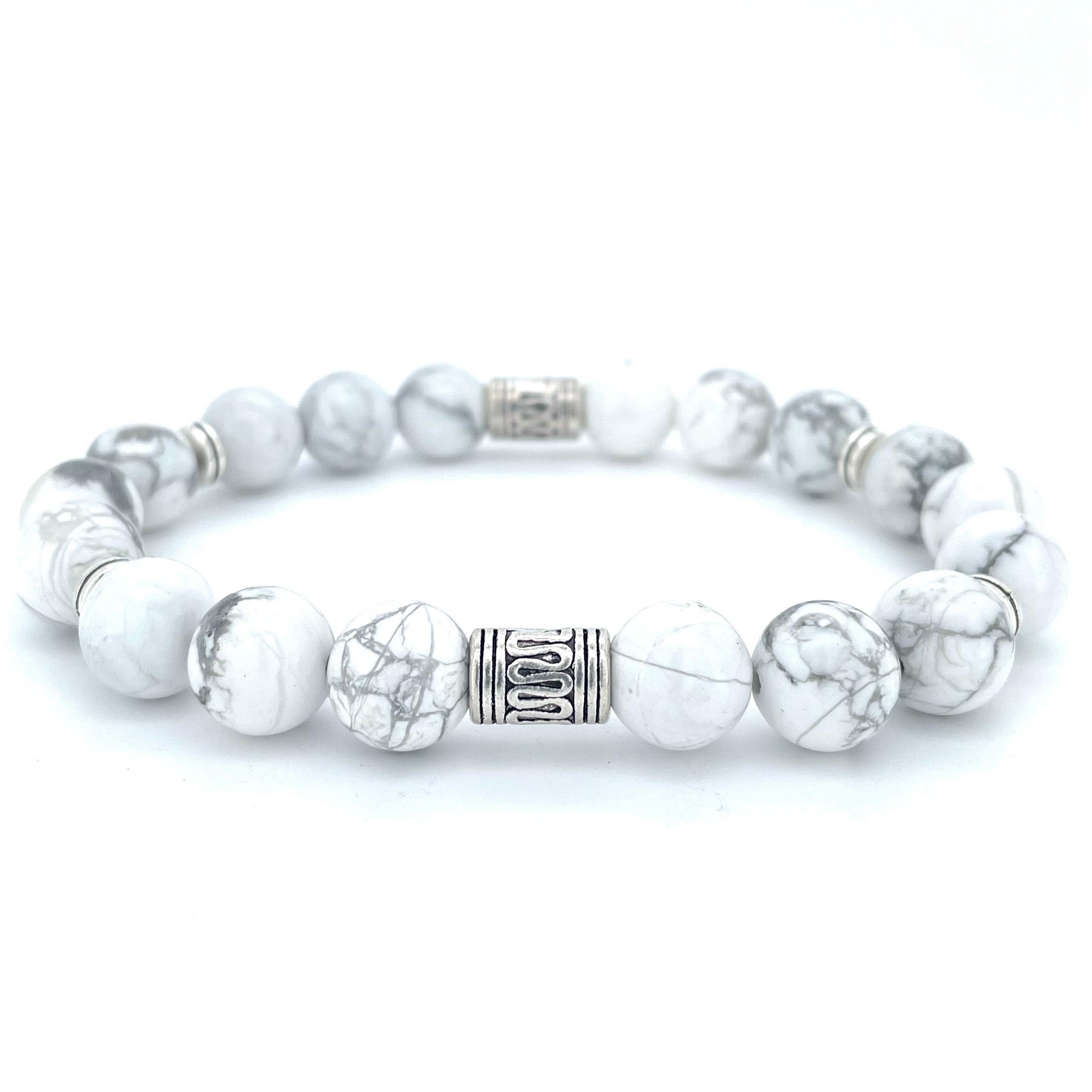 WHITE HOWLITE BEADED BRACELET - LUCID COLLECTION - Headless Nation