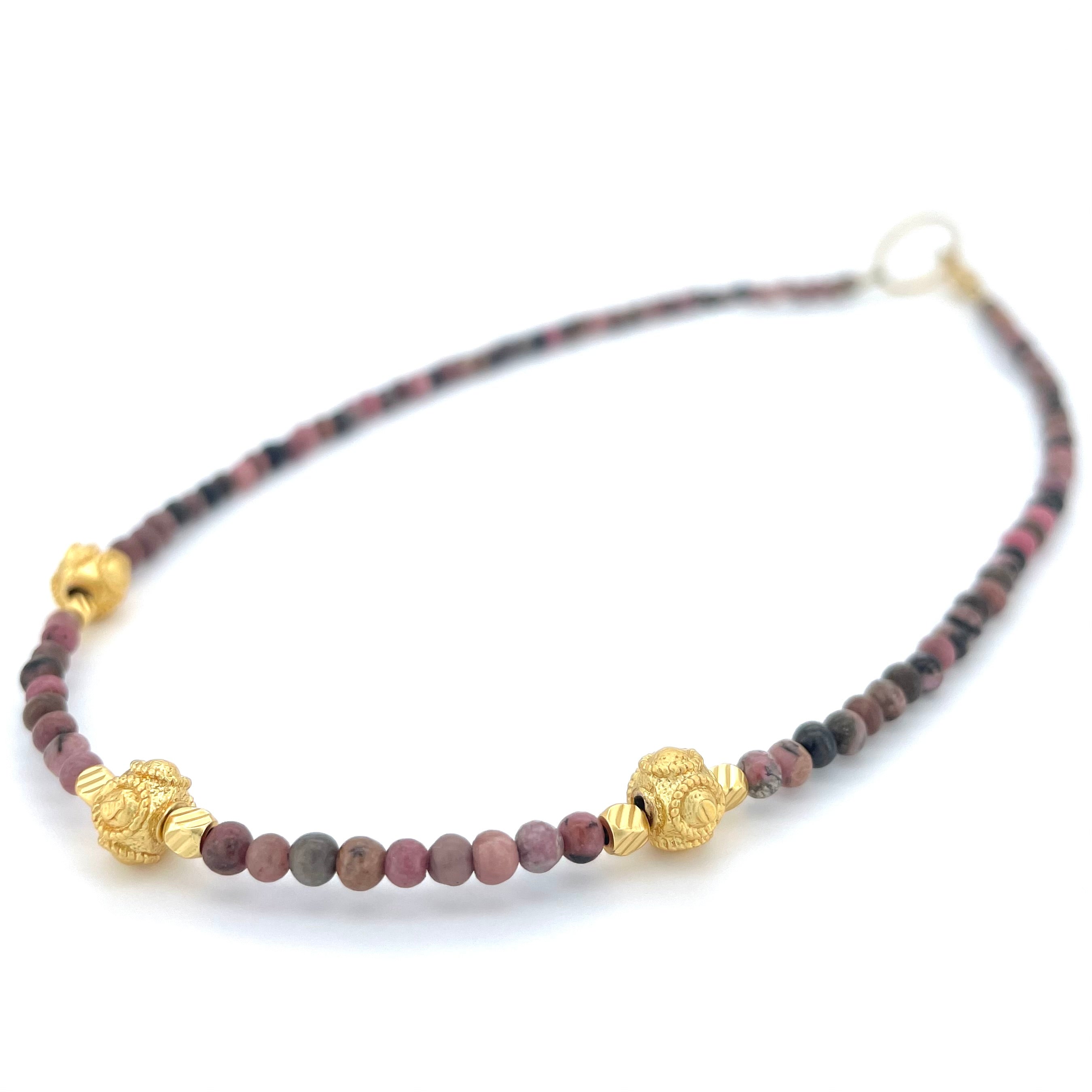 THE DAINTY- SUNS- Rhodonite- NECKLACE - Headless Nation
