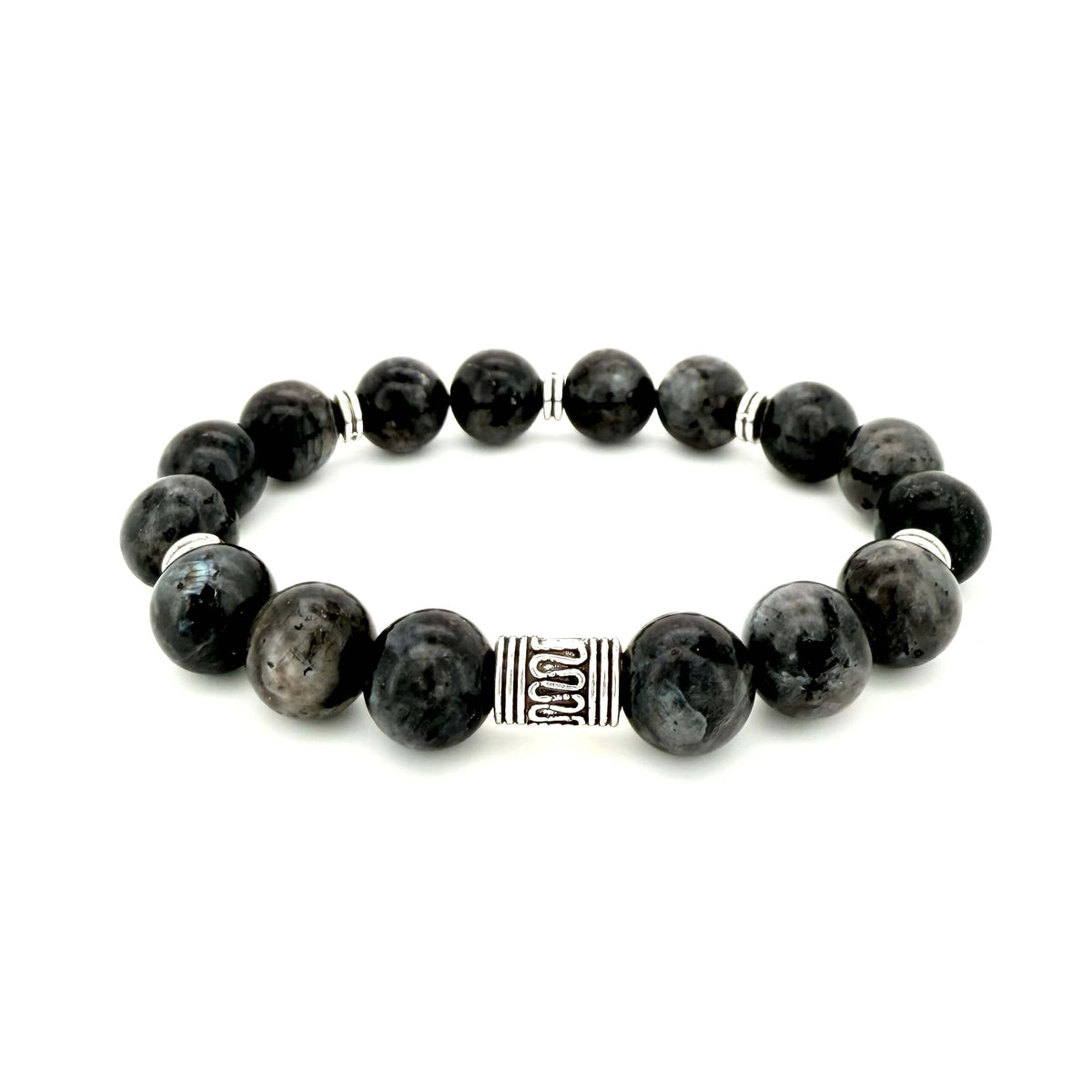 LARVIKITE BEADED BRACELET - LUCID COLLECTION - Headless Nation