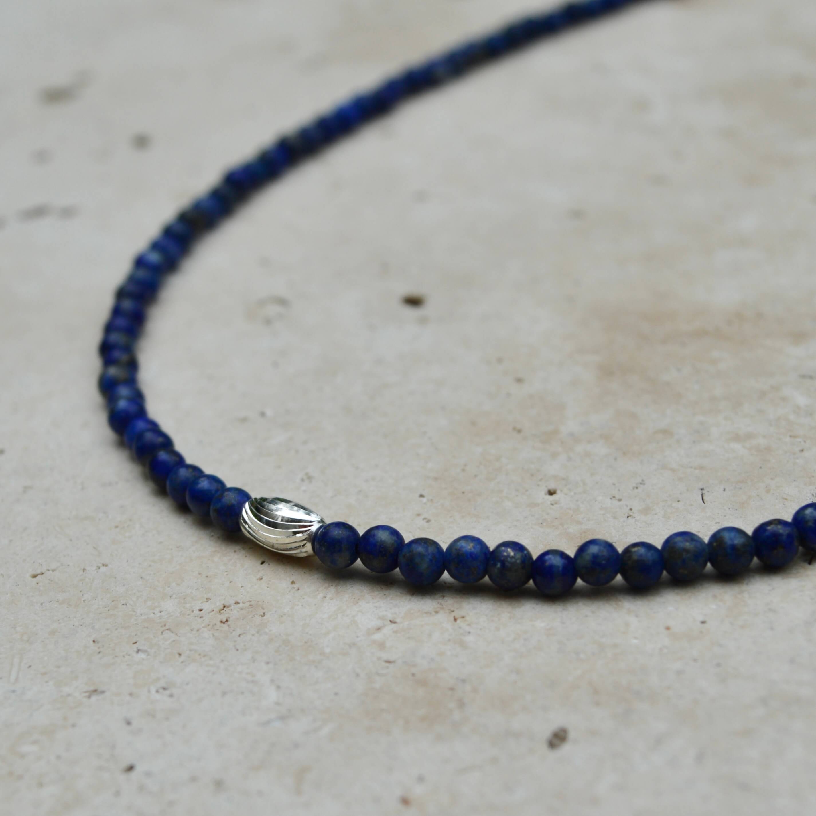 THE DAINTY-Silver- Lapis Lazuli- NECKLACE - Headless Nation