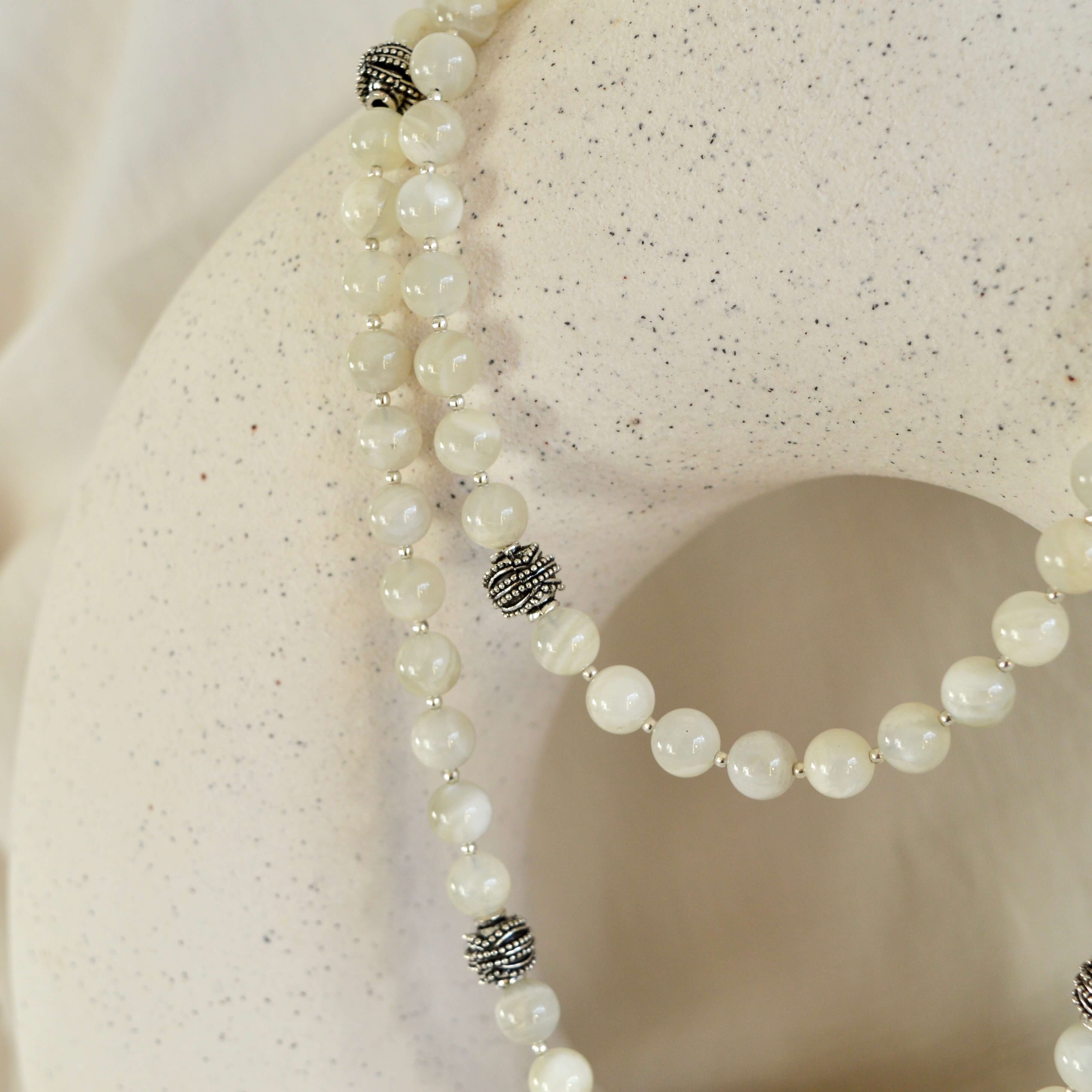 Moonstone LONG BEADED NECKLACE - Headless Nation