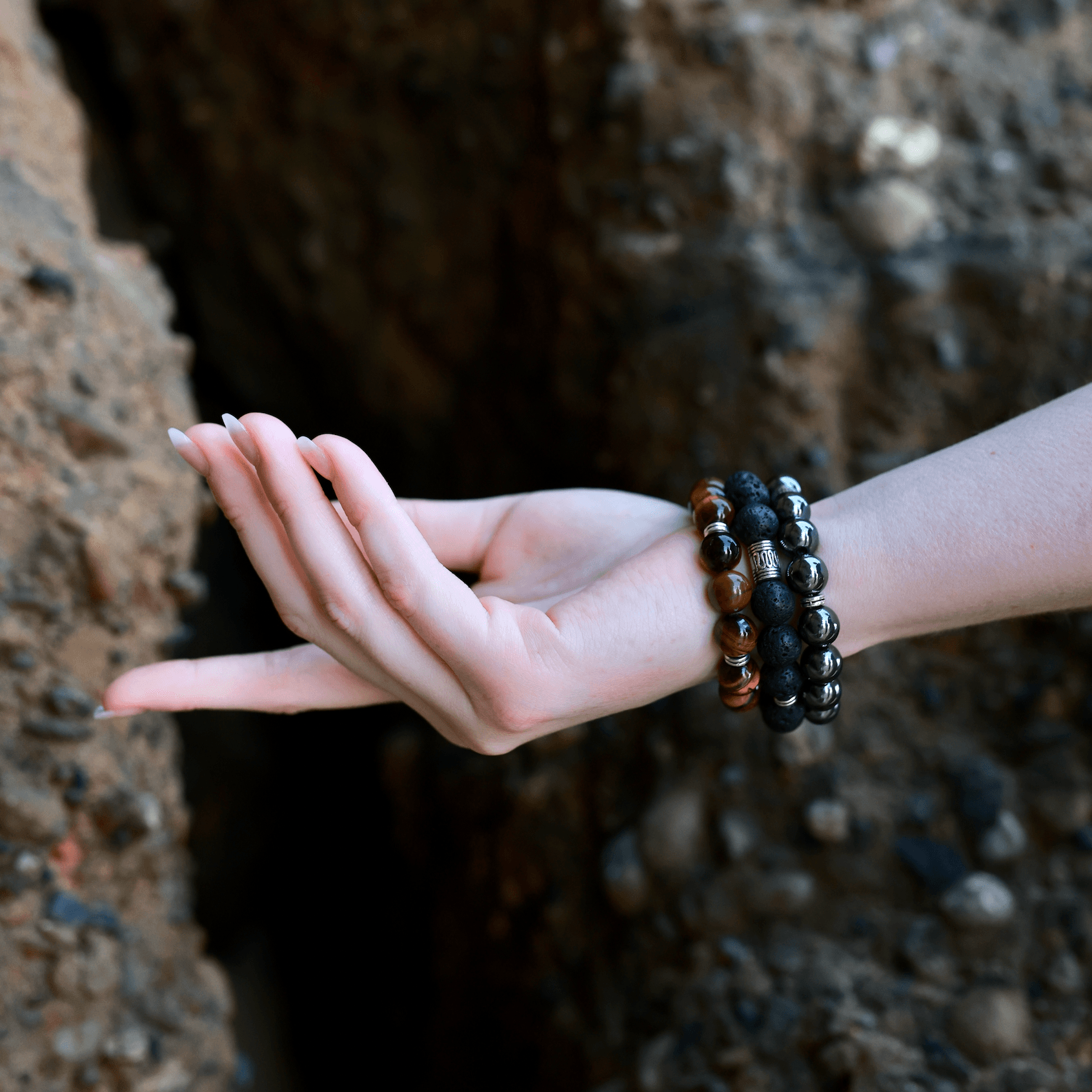 HEMATITE BEADED BRACELET - LUCID COLLECTION - Headless Nation