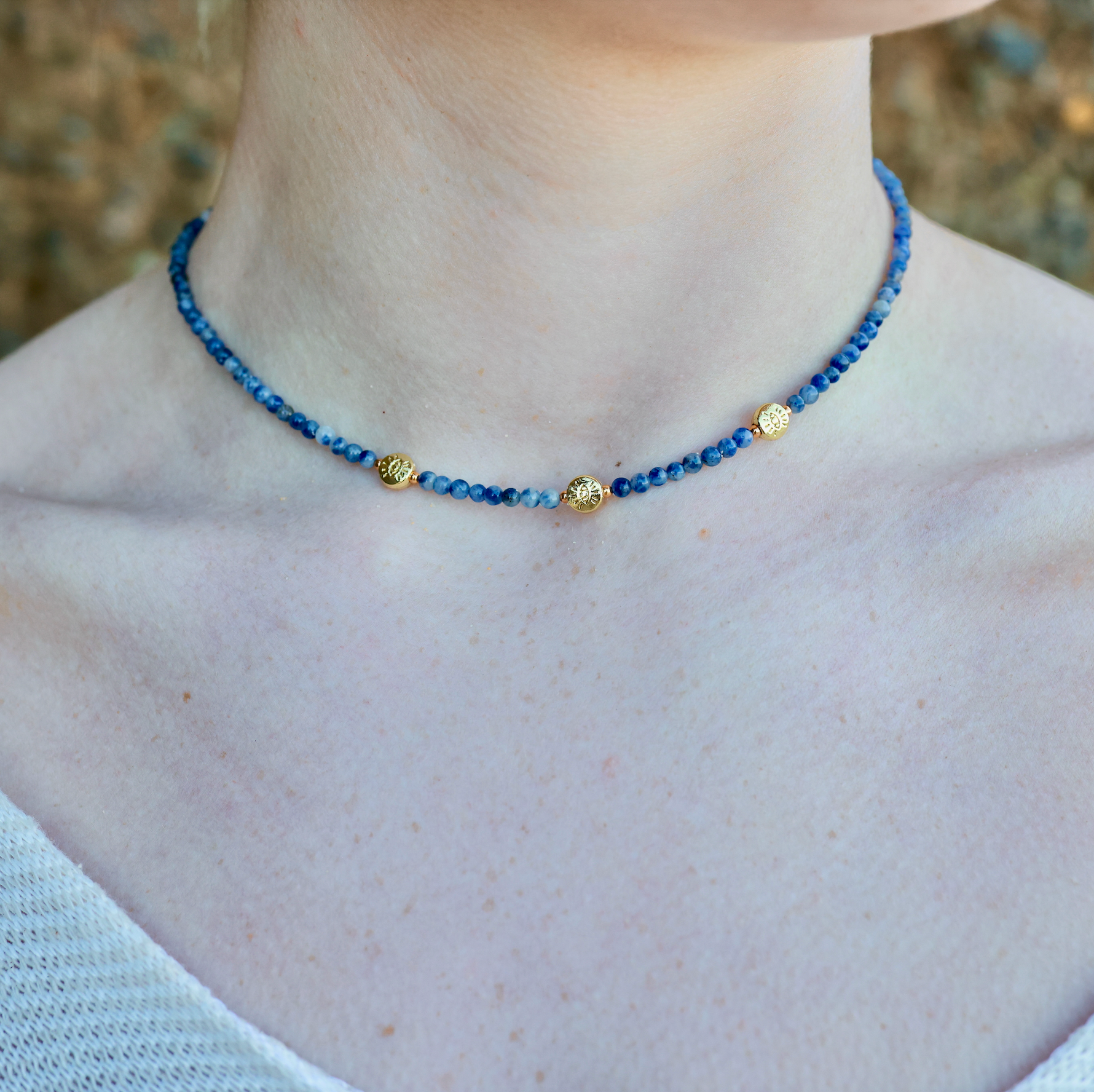 THE DAINTY- EYES- Blue Adventurine- NECKLACE - Headless Nation