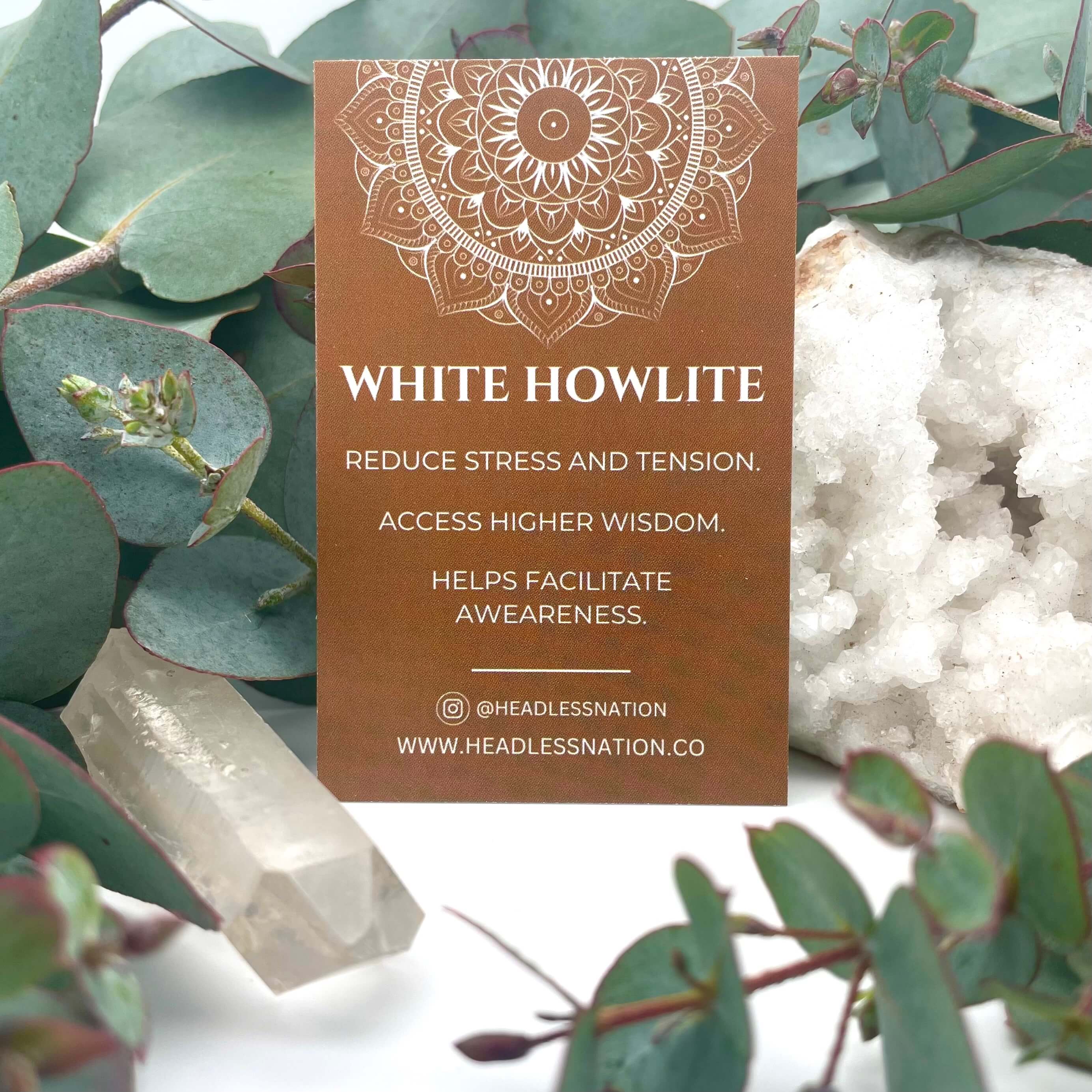 SHORT White Howlite & Gold BEADED NECKLACE - Headless Nation
