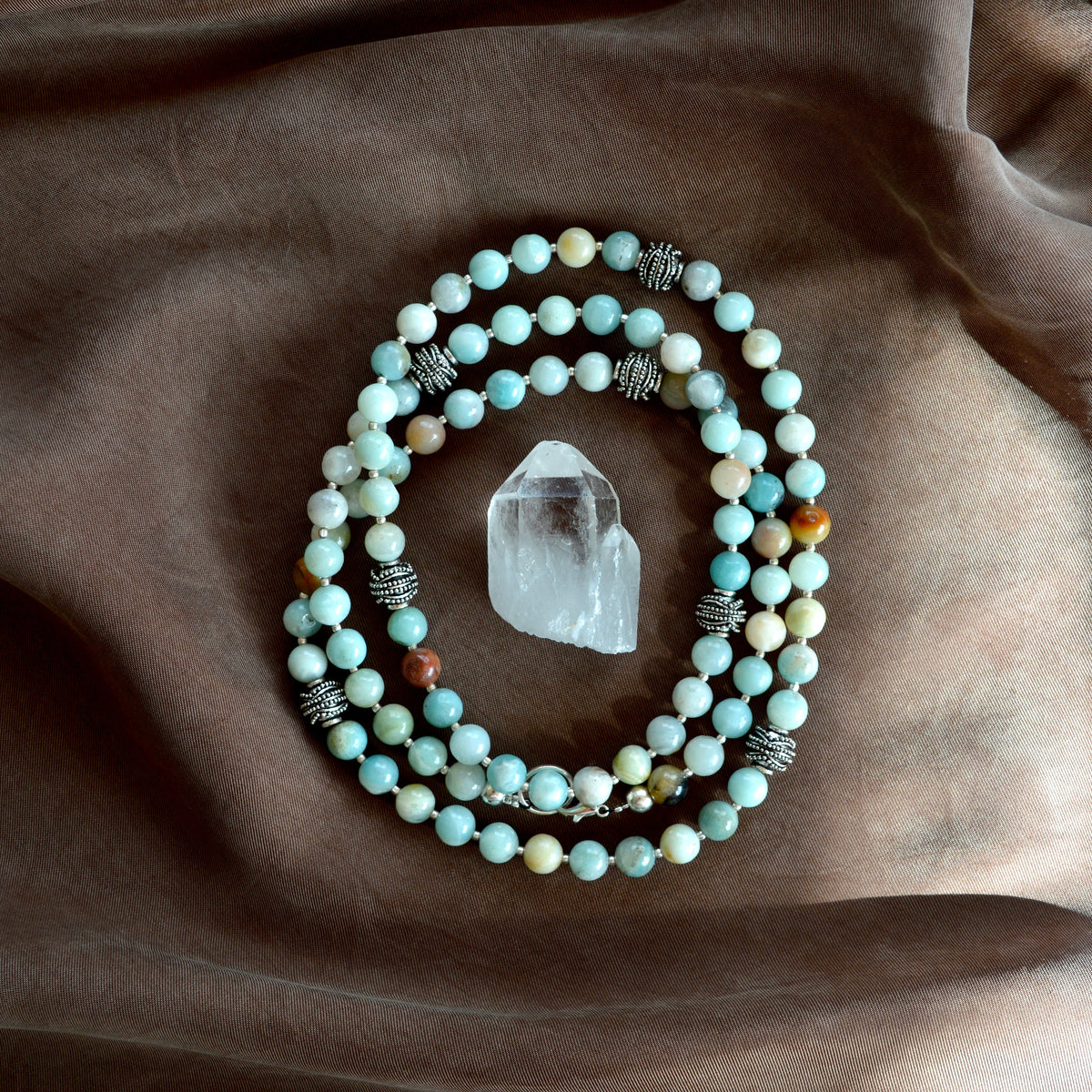 Amazonite LONG BEADED NECKLACE