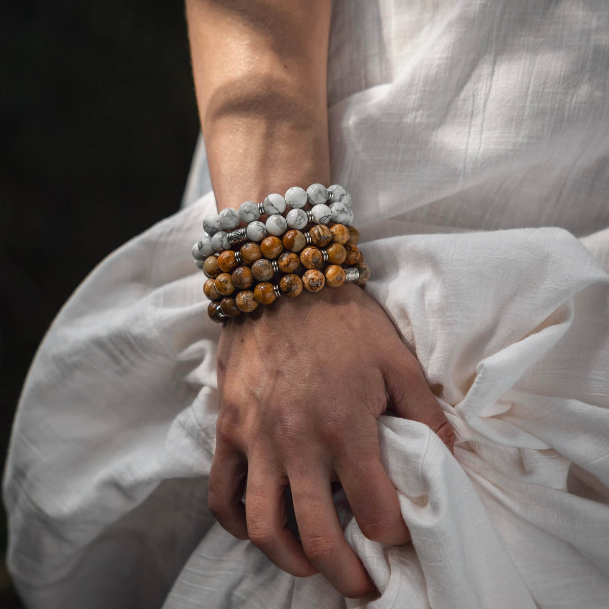 PICTURE JASPER BEADED BRACELET - LUCID COLLECTION