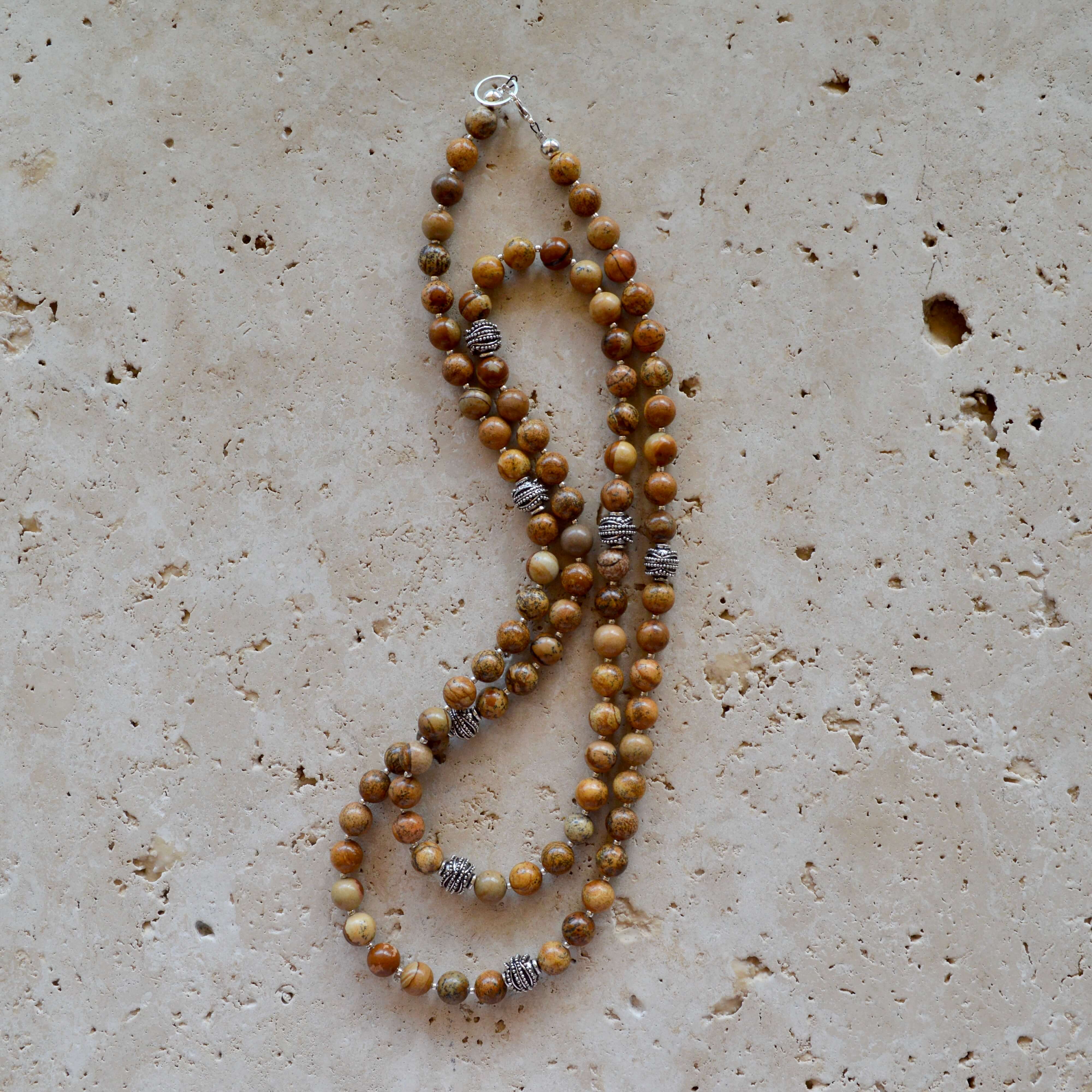 Picture Jasper LONG BEADED NECKLACE - Headless Nation