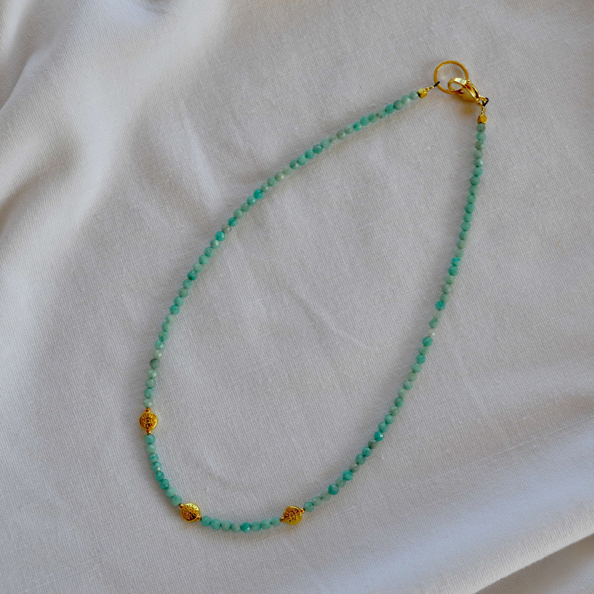 THE DAINTY- EYES- Amazonite- NECKLACE