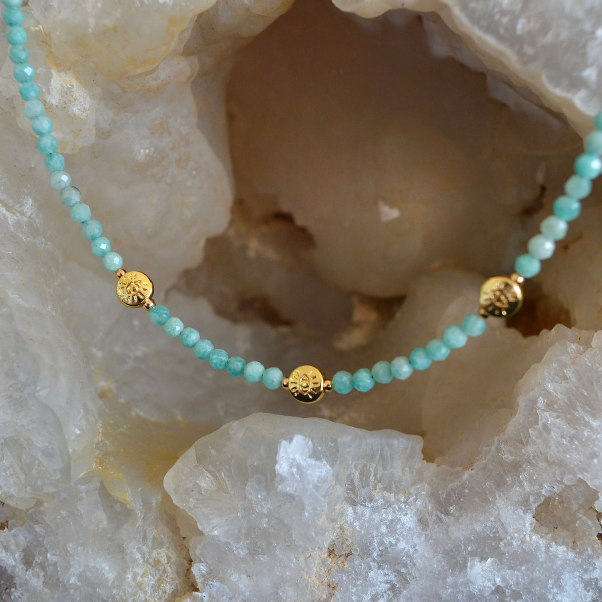 THE DAINTY- EYES- Amazonite- NECKLACE
