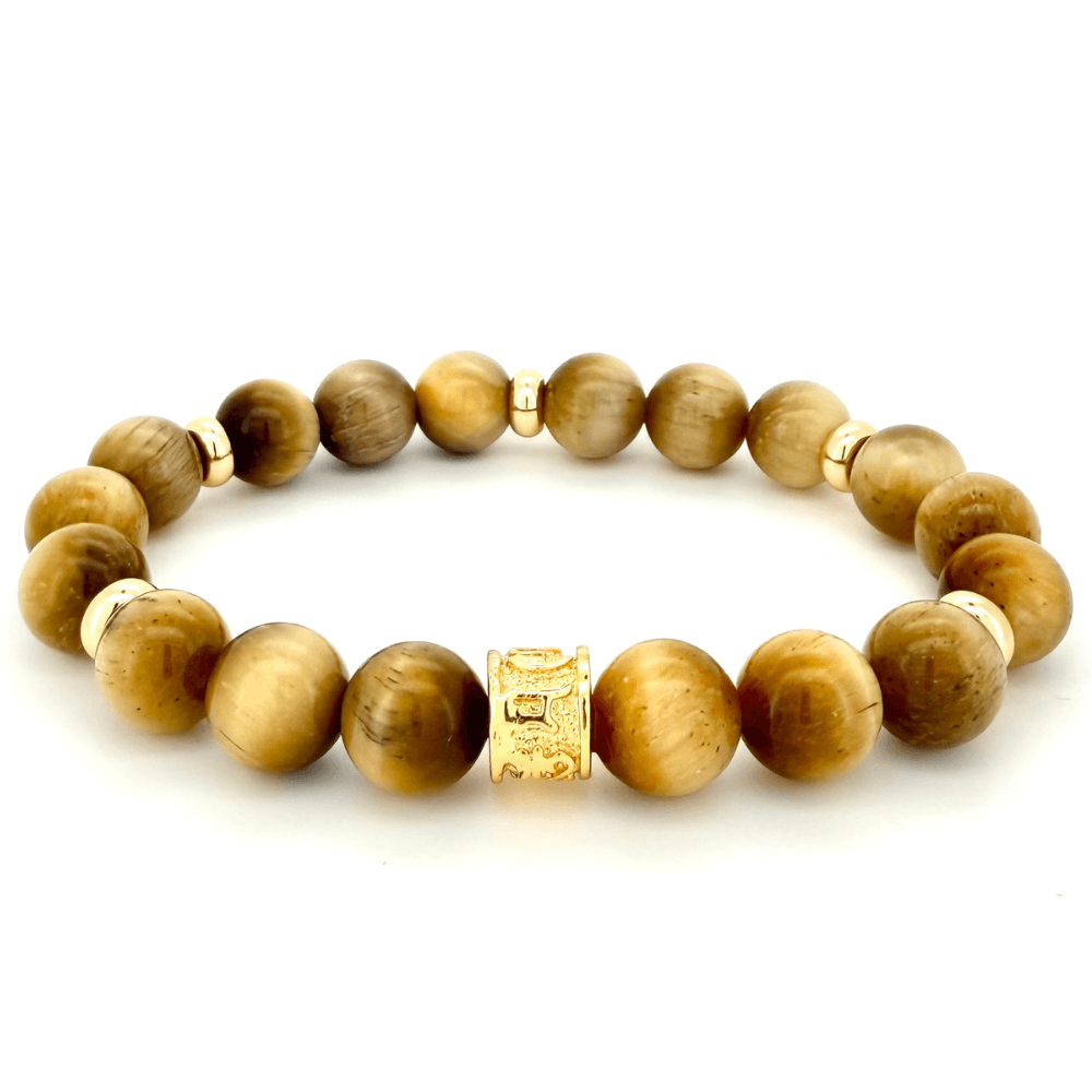 GOLDEN TIGERS EYE-  GOLD BEADED BRACELET - HALCYON COLLECTION