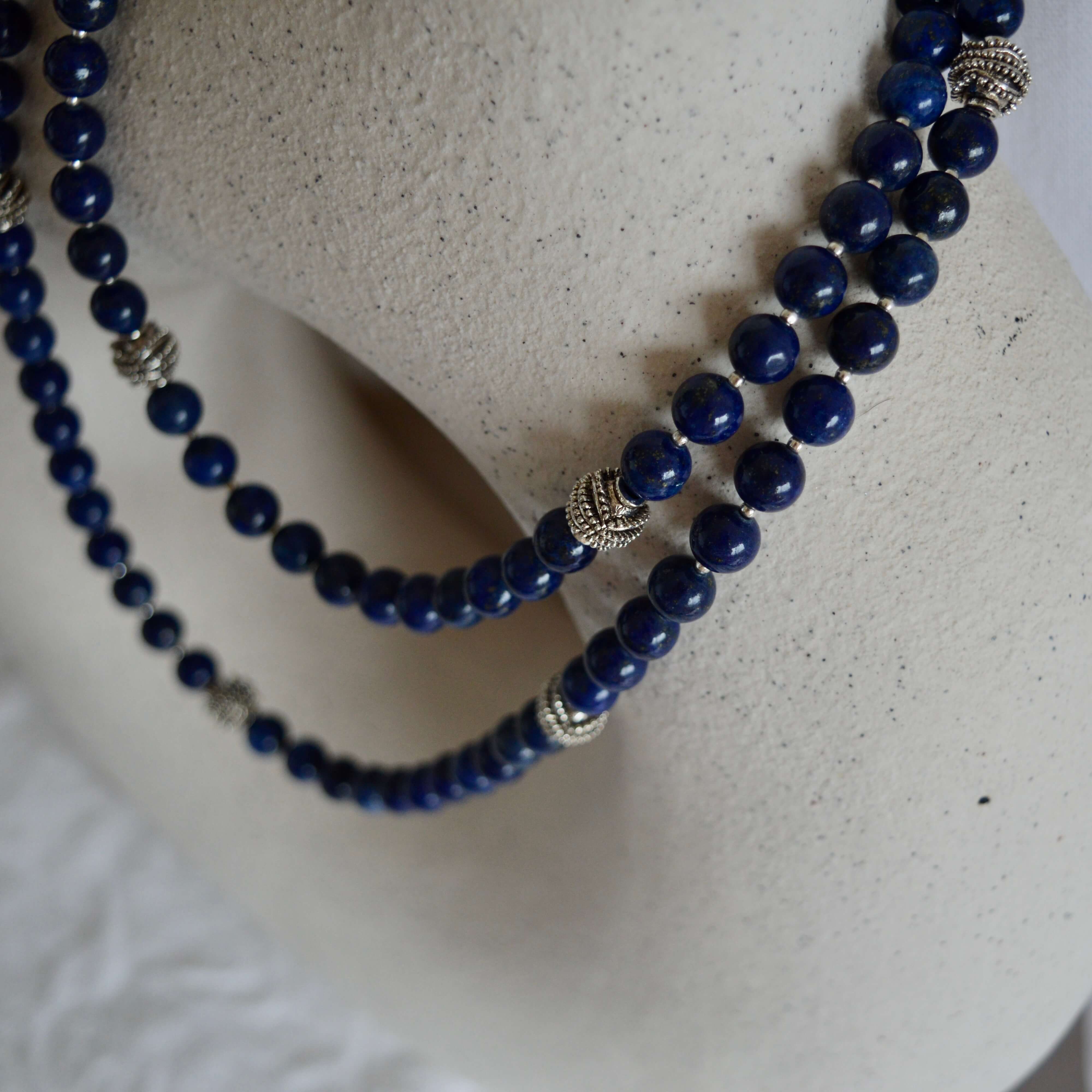 Lapis Lazuli LONG BEADED NECKLACE - Headless Nation