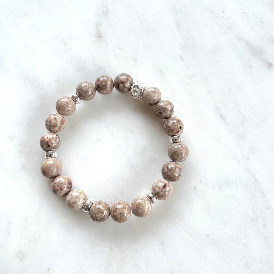 MEDICINE STONE & STERLING SILVER BEADED BRACELET - Headless Nation