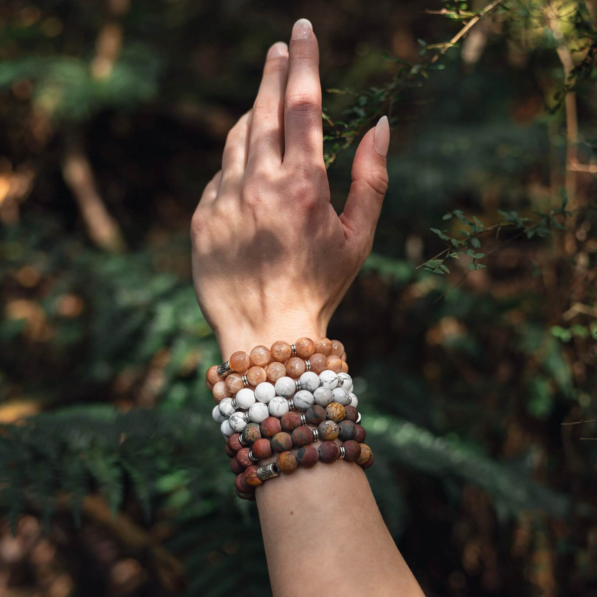 WHITE HOWLITE BEADED BRACELET - LUCID COLLECTION